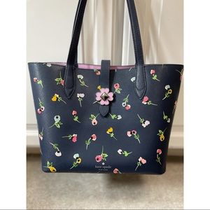 Kate Spade Kaci Small Navy Floral Tote